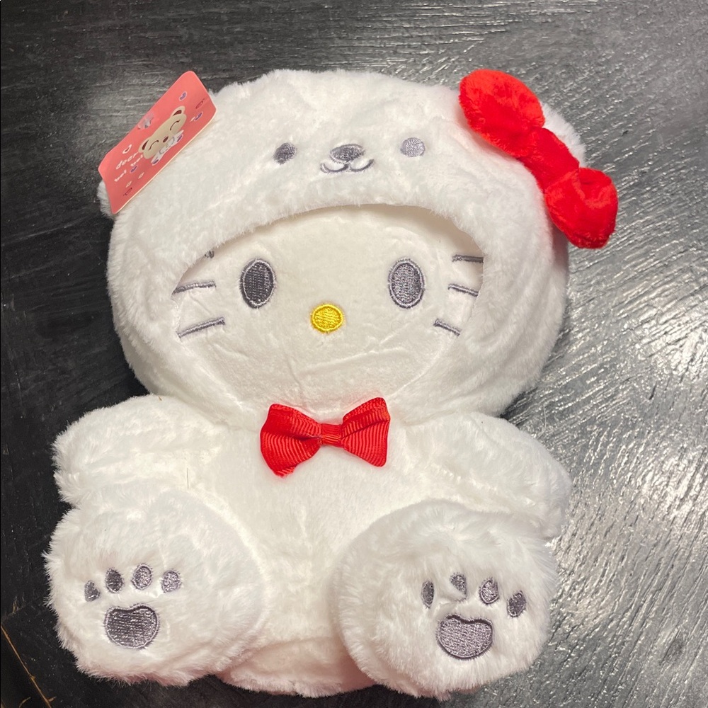 Adorable White and Red Plush Toy